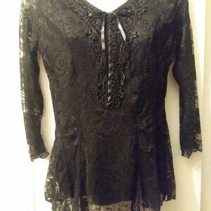 Romantic Rose Lace Top, NWT, Goth, Witch, Bohemian